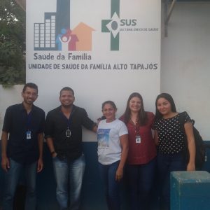 Equipe de campo na unidade básica de saúde na sede do município de Jacareacanga